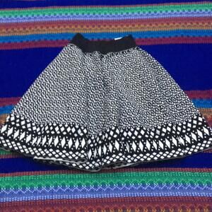 Trendy Black and White Printed Skirt
